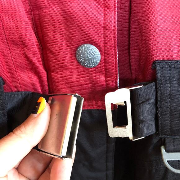 VTG 80s Inside Edge Mens S (Womens L) One Piece Snow Suit Red Black Retro Ski - Picture 4 of 13